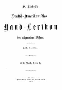 Titelblatt Deutsch-Amerikanisches Hand-Lexikon