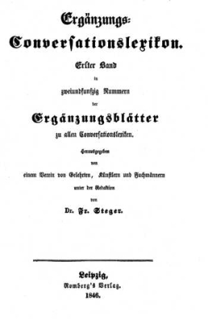 Titelblatt: Ergänzungs-Conversationslexikon