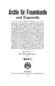 Titelblatt "Archiv für Frauenkunde"