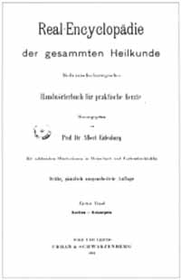 Titelblatt: Eulenburg, Albert (Hg.): Real-Encyclopädie der gesammten Heilkunde 