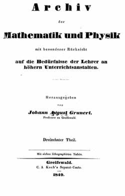 Cover: Archiv der Mathematik und Physik