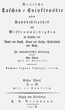 Titelblatt: Deutsche Taschen-Encyklopädie
