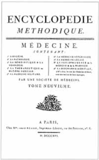 Titelblatt: Felix Vicq d'Azyr: Encyclopédie méthodique. Medecine