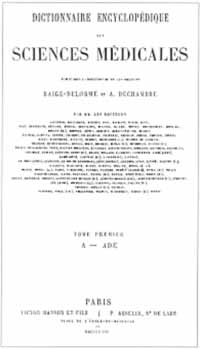 Titelblatt: A. Dechambre / J. Raige-Delorme: Dictionnaire encyclopédique des sciences médicales