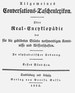 Titelblatt: Allgemeines Conversations-Taschenlexikon