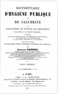 Titelblatt: Ambroise Tardieu: Dictionnaire d'hygiène publique et de salubrité