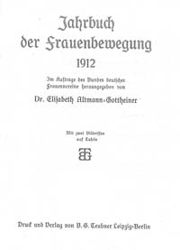 Titelblatt 'Jahrbuch der Frauenbewegung'