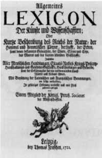 Titelblatt: Johann Theodor Jablonski: Allgemeines Lexicon der Künste und Wissenschaften