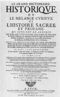 Titelblatt: Louis Moreri: Le grand dictionaire historique