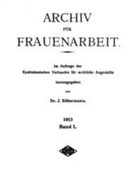 Titelblatt "Archiv f Frauenarbeit"