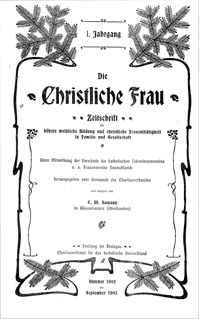 Titelblatt "Die christliche Frau"