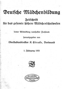 Titelblatt "Deutsche Mädchenbildung"