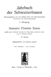 Titelblatt "Jahrbuch der Schweizerfrauen"