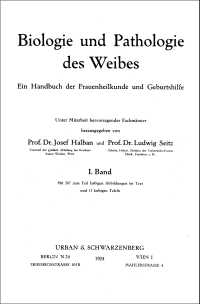 Titelblatt "Biologie und Pathologie des Weibes"