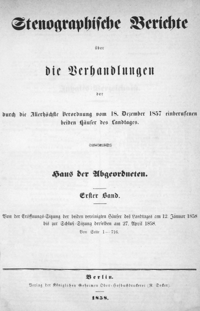 Stenographische Berichte